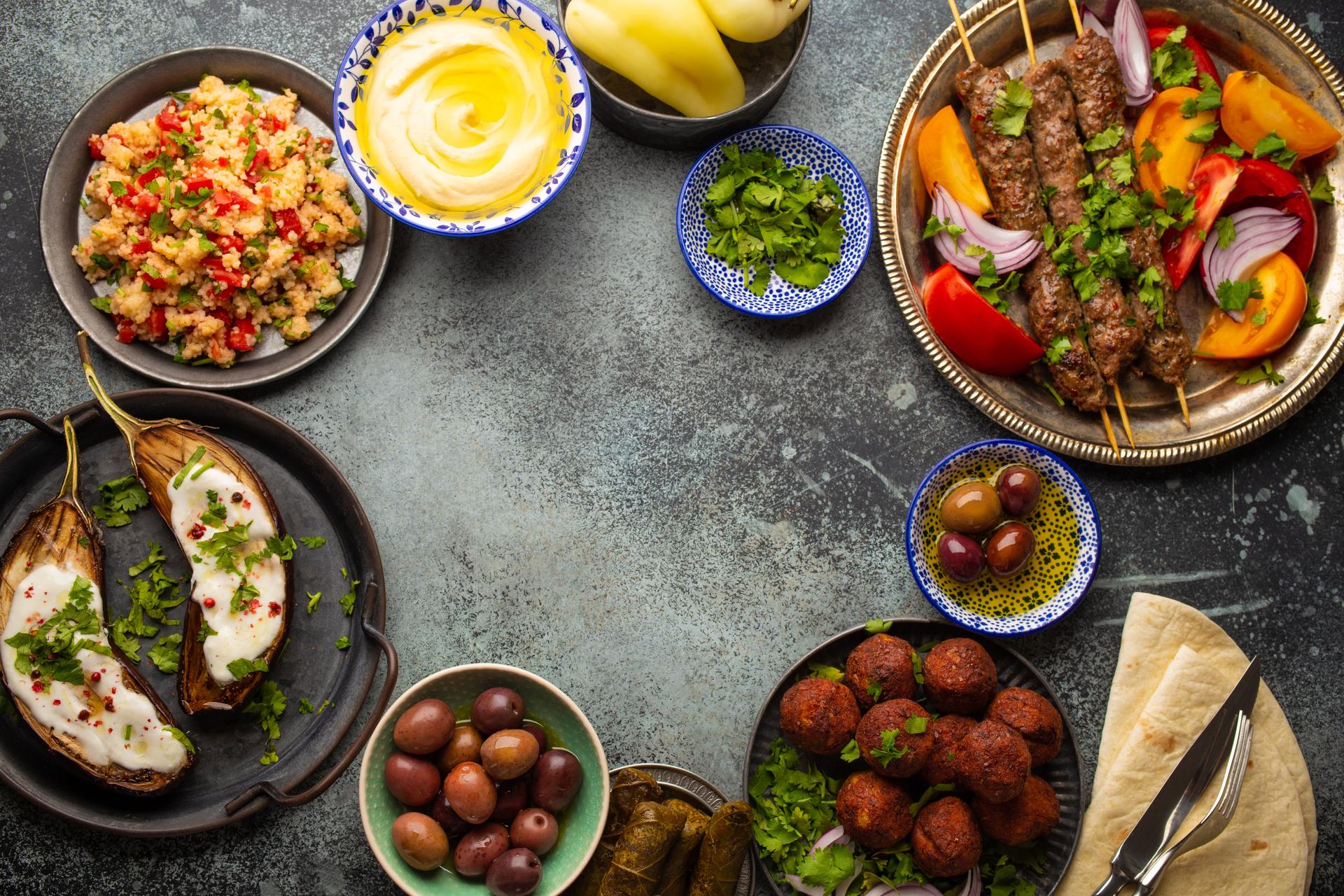 Middle eastern dinner table